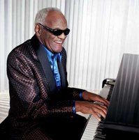 Ray Charles at the piano.
