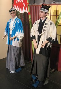 Mannequins dressed in Shinsengumi outfits