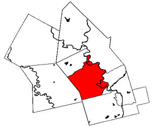 Map of  with Kitchener in red.