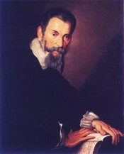 Portrait of Renaissance composer  in , , by Bernardo Strozzi