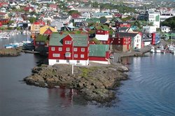 The peninsula Tinganes is seat of the Faroese Government in Trshavn.