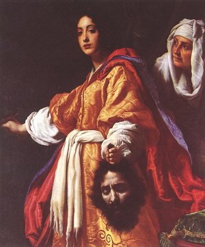Judith with the Head of Holofernes  (1613) Oil on canvas, 139 x 116 cm. Galleria Palatina (Palazzo Pitti), Florence