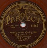 Label of Perfect record by Cliff "Ukelele Ike" Edwards
