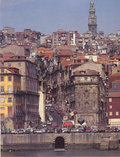 A modern view of the ancient city of Porto, the city that gave the name to the country.