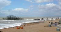 The West Pier on 24th June 2004, after the most recent collapse.