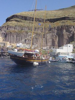 Tourist schooner in Greece