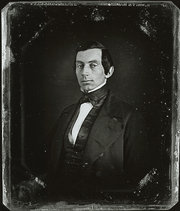 An early daguerreotype, claimed by some to be Abraham Lincoln, although many experts disagree with this claim.
