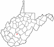 Location of Ansted, West Virginia