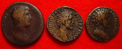 Sestertius of ,  of , and  of 