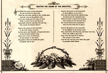 Poem typeset with generous use of decorative dingbats, 1880s