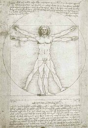 Leonardo's study of the proportions of the human body.