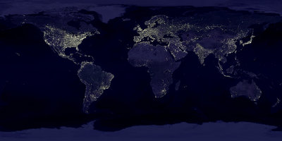City lights from space. NASA. Credit-Marc Imhoff
