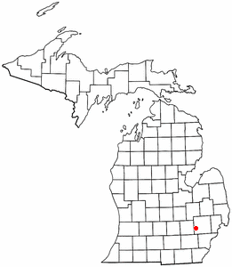 Location of Milford, Michigan