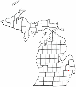 Location of Leonard, Michigan