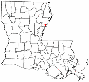 Location of Waterproof, Louisiana