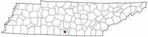 Location of Fayetteville, Tennessee