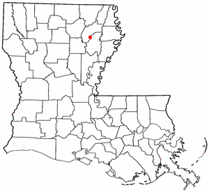 Location of Mangham, Louisiana
