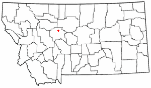 Location of Great Falls, Montana