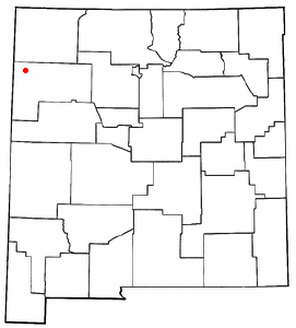 Location of Tohatchi, New Mexico