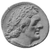 Silver coin depicting Ptolemy I (r.  - ), 