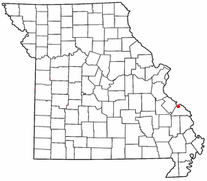 Location of Lithium, Missouri
