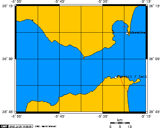 Location of Isla Perejil (Parsley Island, Leila)