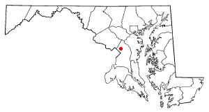 Location of Woodlawn, Maryland