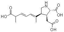 Chemical structure of Domoic acid