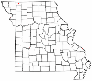 Location of Grant City, Missouri