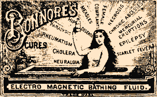 Bonnore's  Bathing Fluid was good for many unrelated ailments.