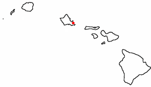 Location of Waimanalo, Hawaii