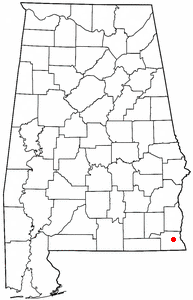 Location of Ashford, Alabama