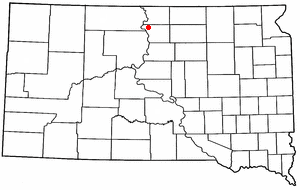 Location of Glenham, South Dakota