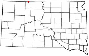 Location of Morristown, South Dakota