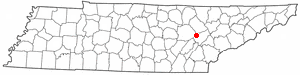 Location of Rockwood, Tennessee
