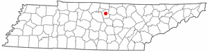 Location of Carthage, Tennessee