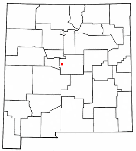 Location of Manzano, New Mexico