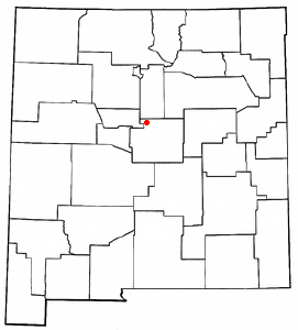 Location of Moriarty, New Mexico