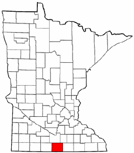 Image:Map of Minnesota highlighting Faribault County.png
