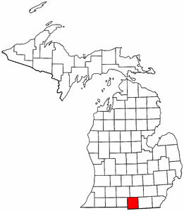 Image:Map of Michigan highlighting Hillsdale County.png