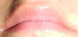 Lips with lip gloss