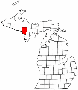 Image:Map of Michigan highlighting Dickinson County.png