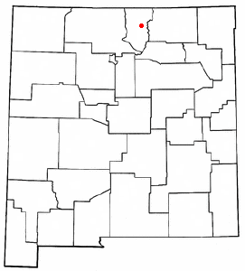 Location of TaosSkiValley, New Mexico