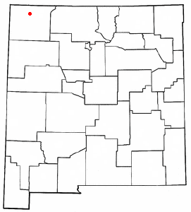 Location of Kirtland, New Mexico