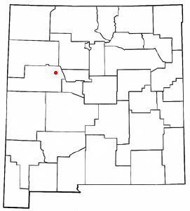 Location of Encinal, New Mexico