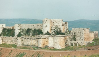 Baibars captured the Krak des Chevaliers in Syria from the Knights Hospitaller in 1271.