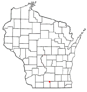 Location of Brooklyn, Wisconsin