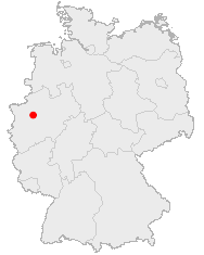 Map of Germany showing Gelsenkirchen
