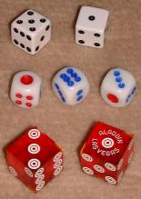 European-style, Chinese, and casino dice.