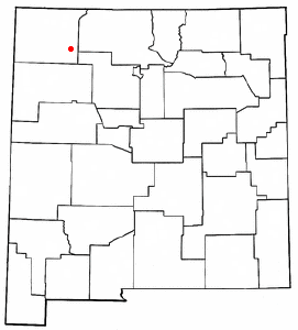 Location of Nageezi, New Mexico